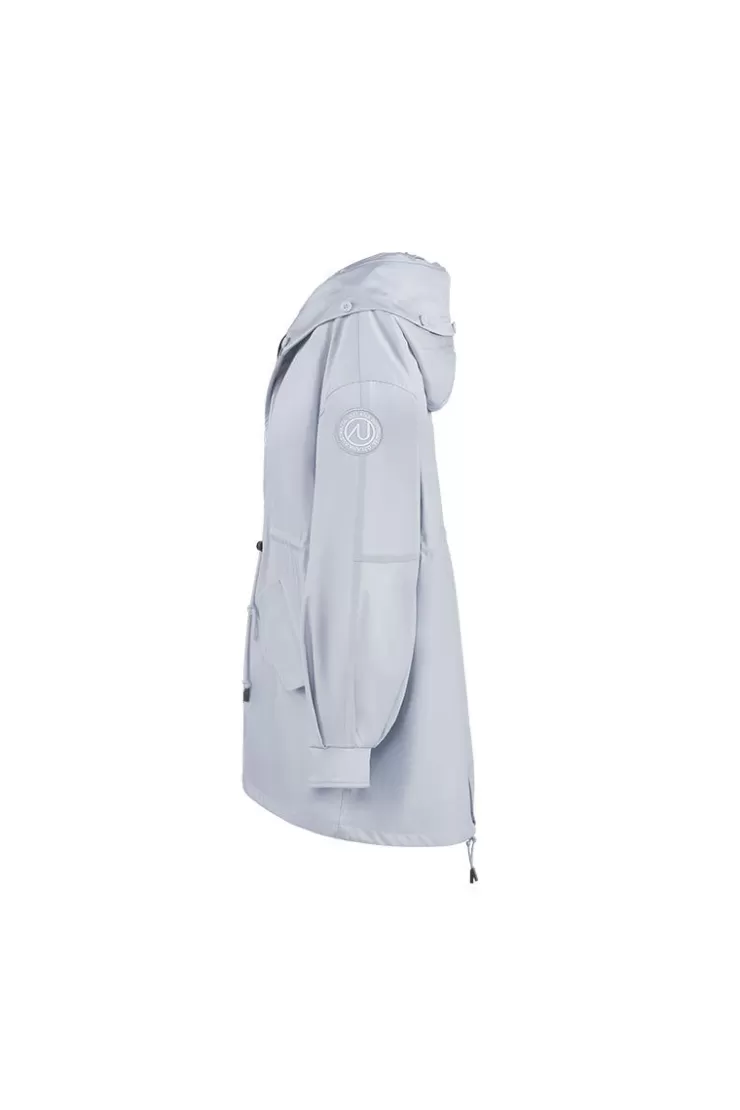 Ozlana Airy Blue Oversize Parka +Blue Rabbit Fur/Raccoon Fur | Women Classic & Designer Parkas