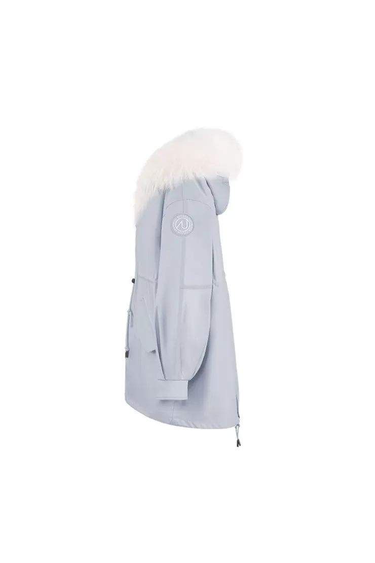 Ozlana Airy Blue Oversize Parka +Ocean Blue Ice Cream | Women Classic & Designer Parkas