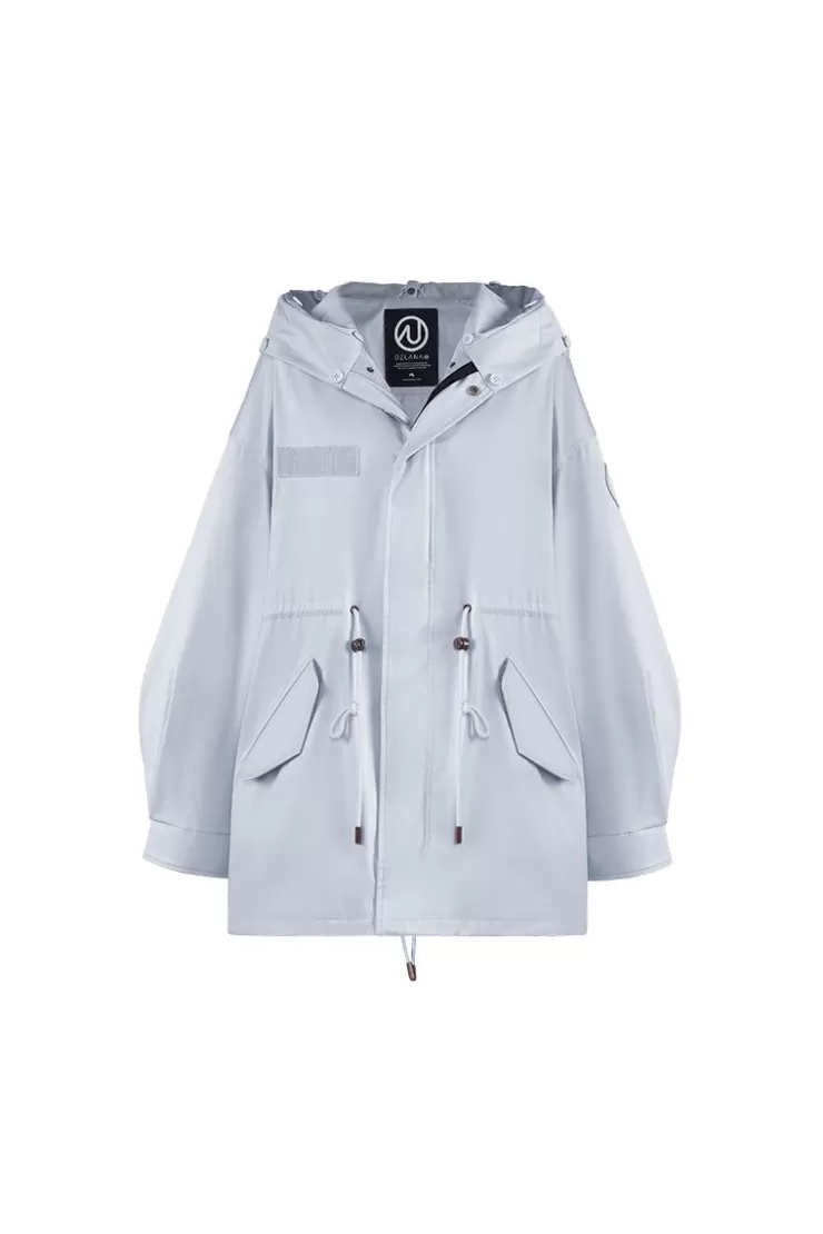 Ozlana Airy Blue Oversize Parka +Ocean Blue Ice Cream | Women Classic & Designer Parkas