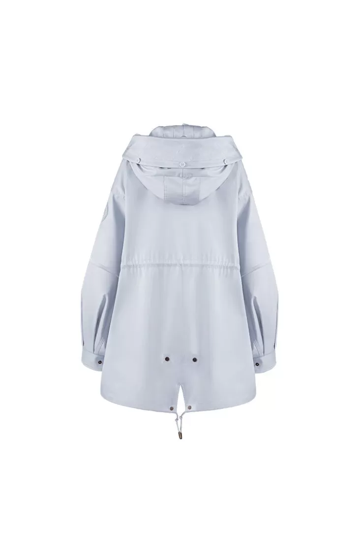 Ozlana Airy Blue Oversize Parka +Ocean Blue Ice Cream | Women Classic & Designer Parkas