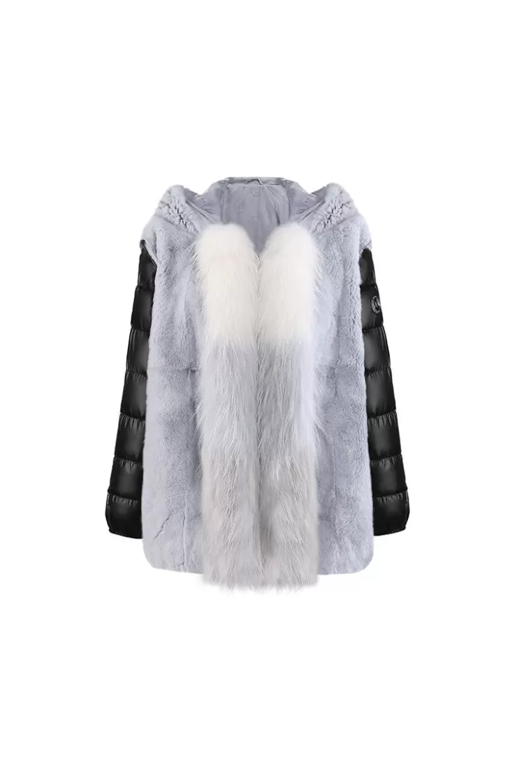 Ozlana Airy Blue Oversize Parka +Ocean Blue Ice Cream | Women Classic & Designer Parkas