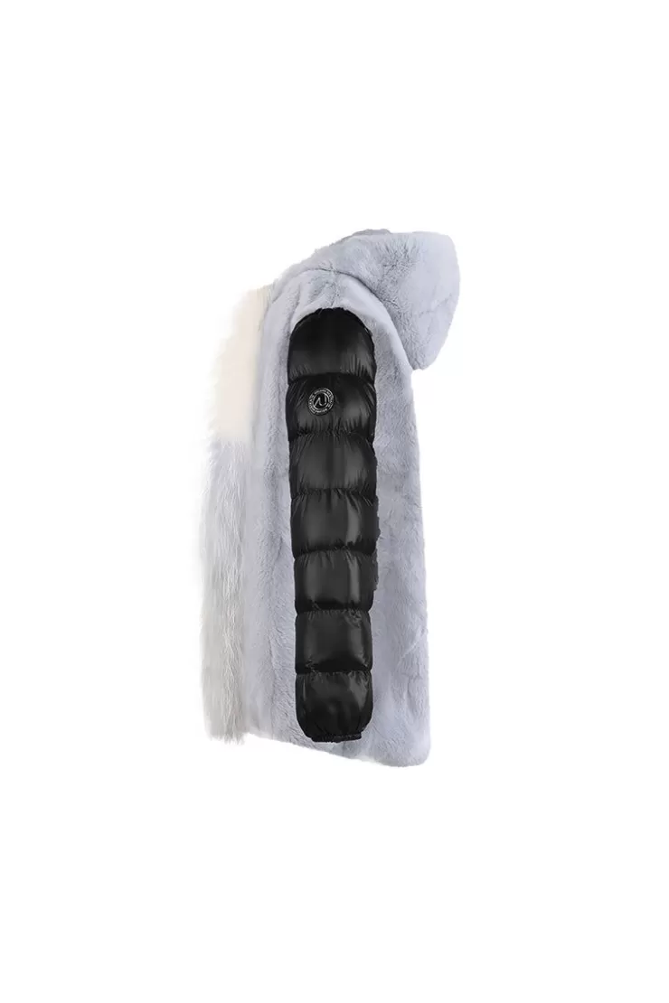 Ozlana Airy Blue Oversize Parka +Ocean Blue Ice Cream | Women Classic & Designer Parkas