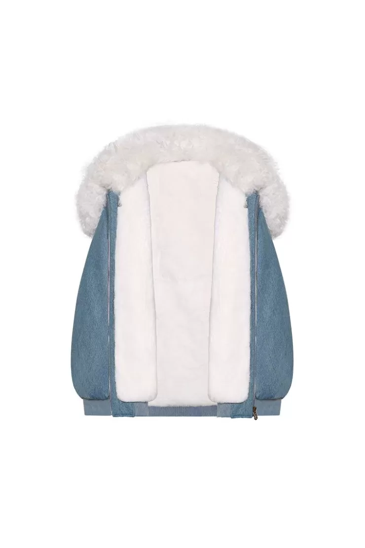 Ozlana Blue Denim Parka | Women Classic & Designer Parkas