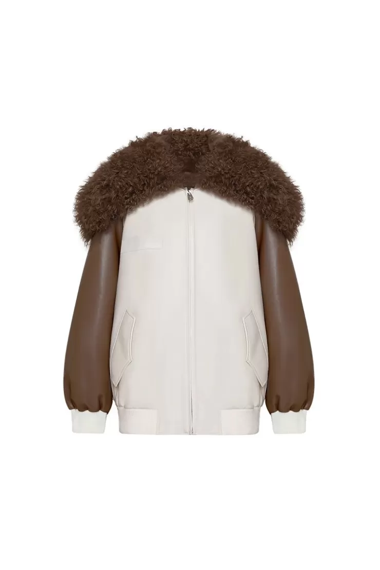 Ozlana Cream White Baseball Parka | Women Classic & Designer Parkas