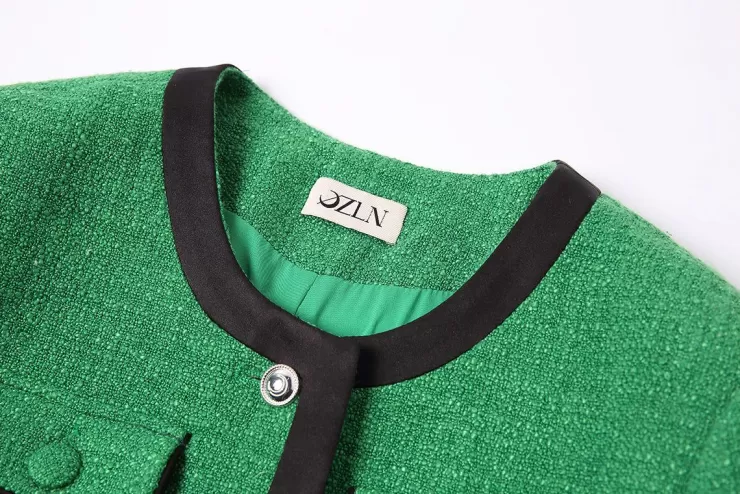 Ozlana Multi-Pocket Vintage Tweed Jacket (Green) | Women Tweeds
