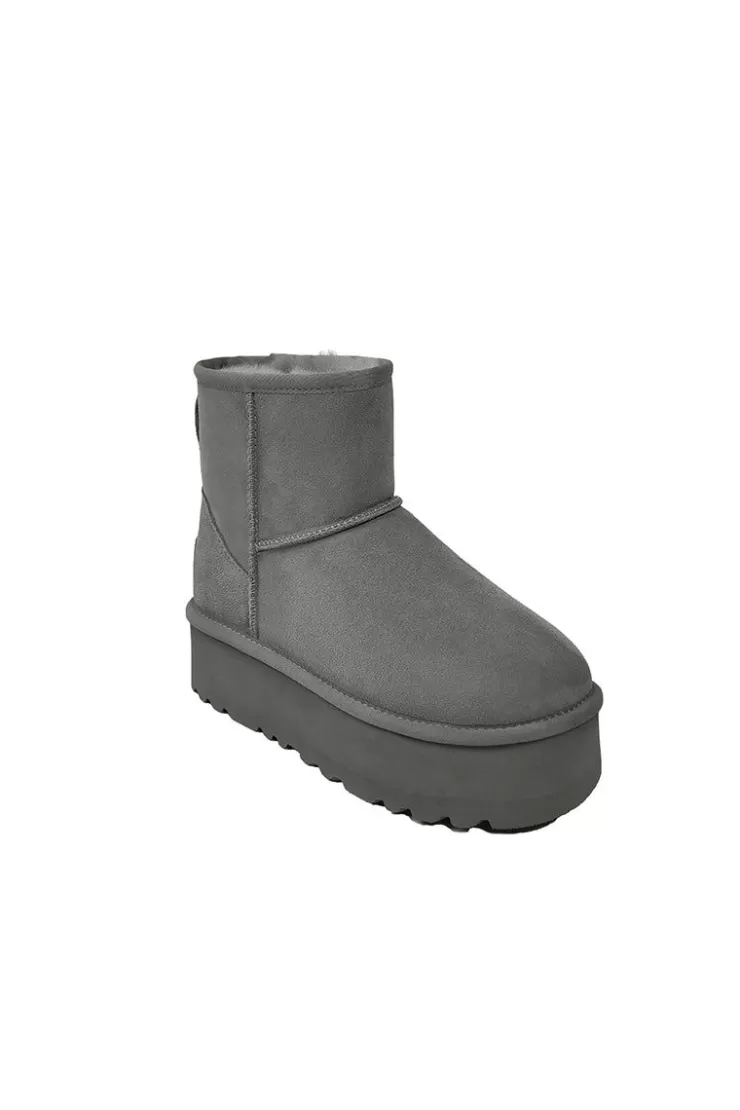 Ozlana Classic Platform Mini Boots(Grey) | Women Shoes