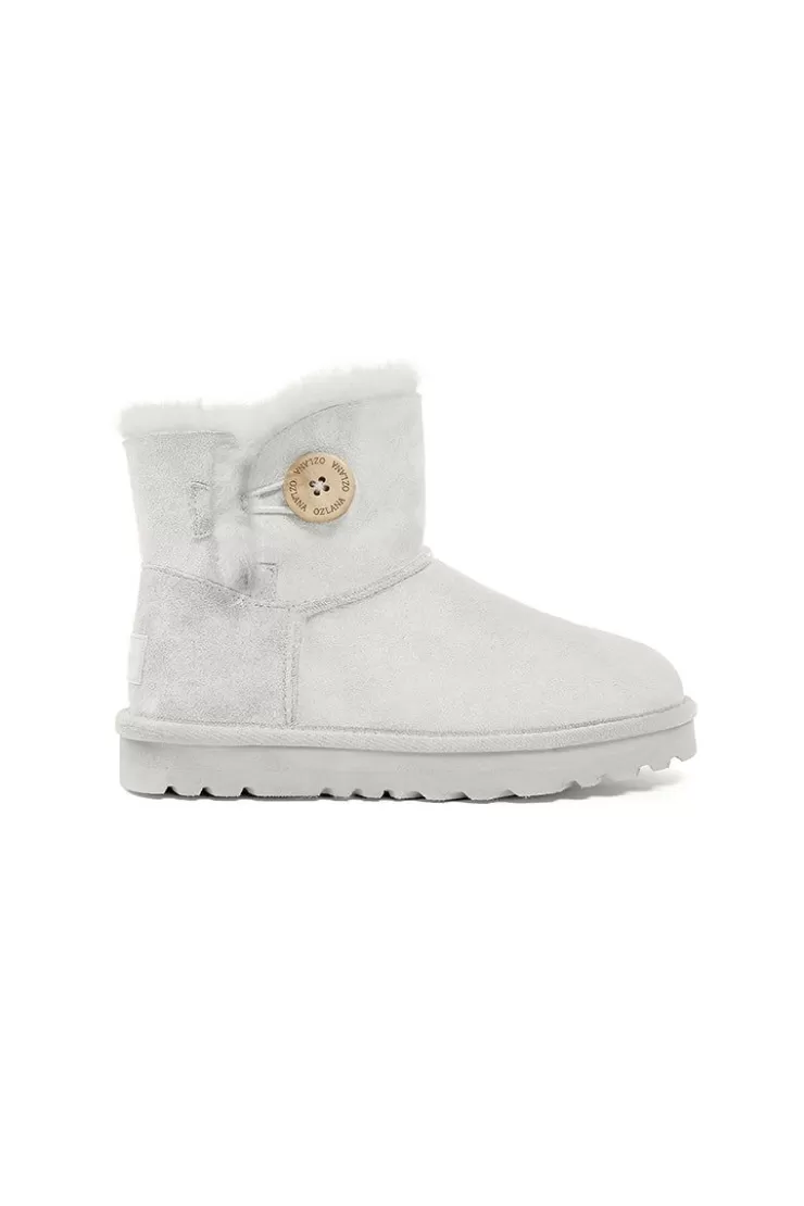 Ozlana Classicmini Button Boots(Water Resistant)(Off White) | Women Shoes