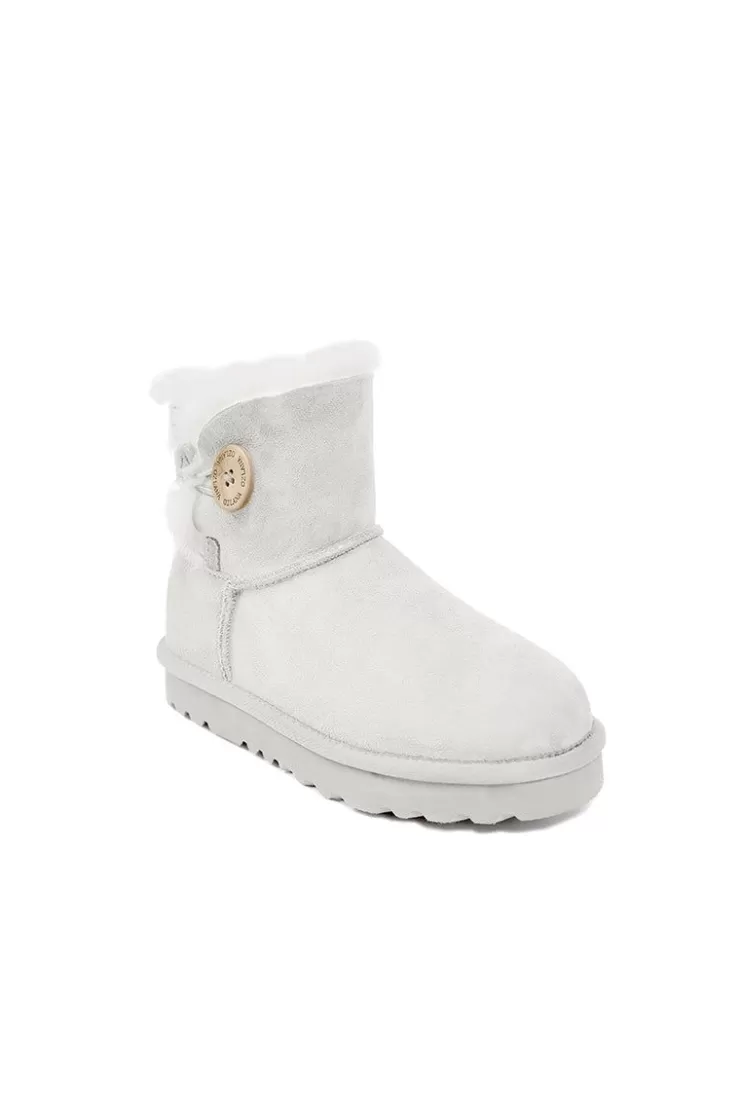 Ozlana Classicmini Button Boots(Water Resistant)(Off White) | Women Shoes