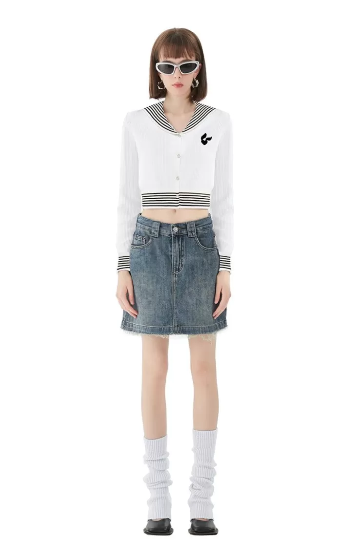 Ozlana Vintage Wash Denim Mini(Denim Blue ) | Women Bottoms